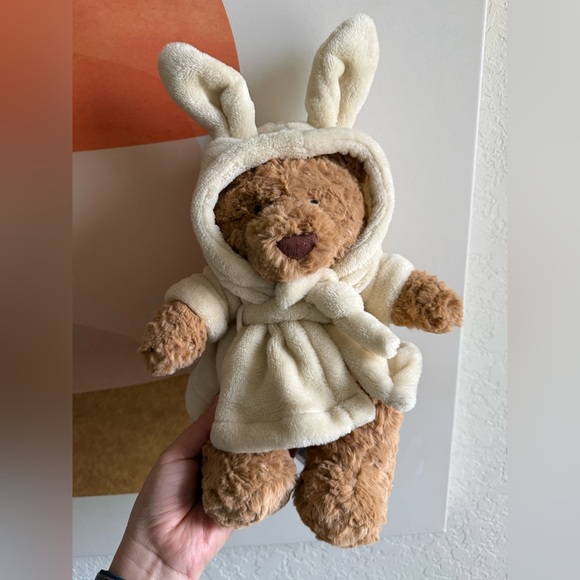 Jellycat Bartholomew Bear Bathrobe Outfit . Authentic NWT and dust bag - Picture 4 of 5